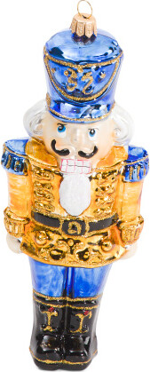 TJMAXX Hand Crafted Nutcracker Glass Ornament