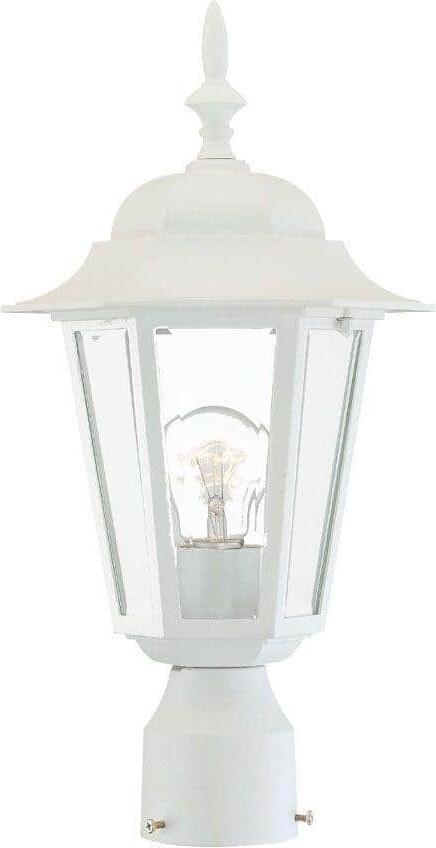 Acclaim Lighting Camelot 1-Light Textured White Outdoor Post-Mount Fixture