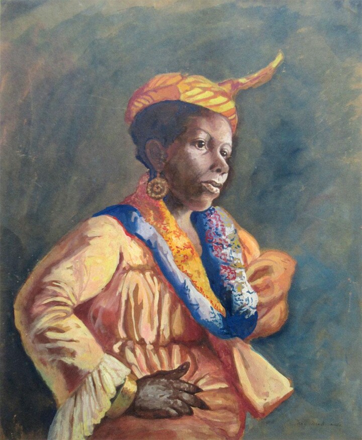 May Mott Smith, "A Martinique Native in French Guyana, " Black Female Portrait, Female Artist, circa 1925