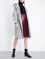 Thumbnail for your product : Mo&Co. Hooded wool-blend wrap coat