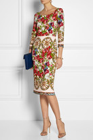 Thumbnail for your product : Dolce & Gabbana Printed cady dress