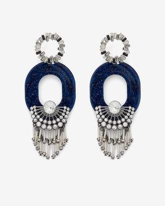 Express Baguette Resin Ornate Drop Earrings