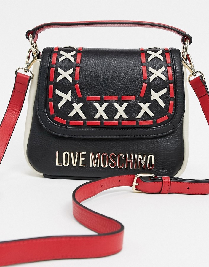 Love Moschino cross body bag with cross stitch detail ShopStyle
