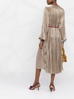 Thumbnail for your product : Forte Forte Pleated Lurex Midi Dress