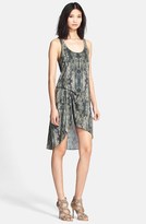 Thumbnail for your product : Haute Hippie Side Tuck Racerback Print Dress