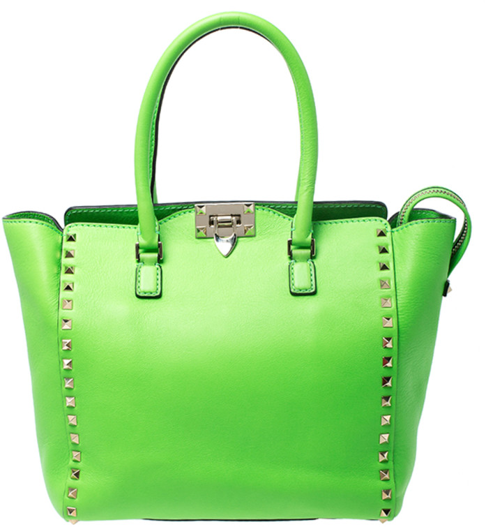 neon green handbag
