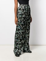 Thumbnail for your product : MM6 MAISON MARGIELA Printed Wide-Leg Trousers