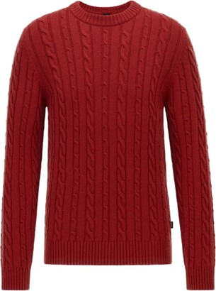 HUGO BOSS Regular Fit Sweater With Cable Knit Structure - ShopStyle