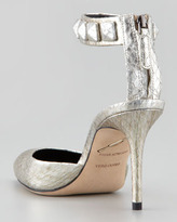 Thumbnail for your product : Brian Atwood Mercada Snakeskin Studded Ankle-Band Sandal