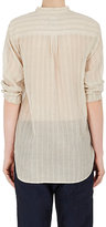 Thumbnail for your product : Pas De Calais Women's Striped Cotton-Silk Gauze Blouse