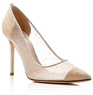 Sarah Jessica Parker Glass Glitter Dot Pointed Toe High-Heel Pumps