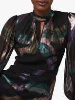 Thumbnail for your product : Phase Eight Kaylani Silk Blend Metallic Brushstroke Maxi Dress, Black/Multi