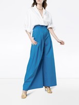 Thumbnail for your product : Vika Gazinskaya Silk Pleat Front Trousers