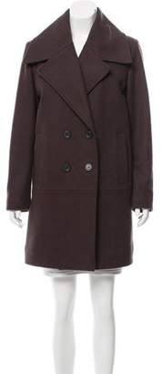 Andrew Marc Double-Breasted Knee-Length Coat