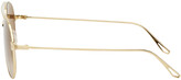 Thumbnail for your product : Cartier Gold Santos de Aviator Sunglasses