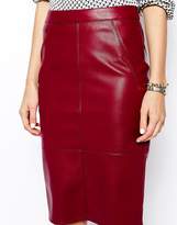 Thumbnail for your product : ASOS Pencil Skirt In Leather Look