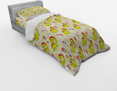 Ambesonne Dinosaur Duvet Cover Set