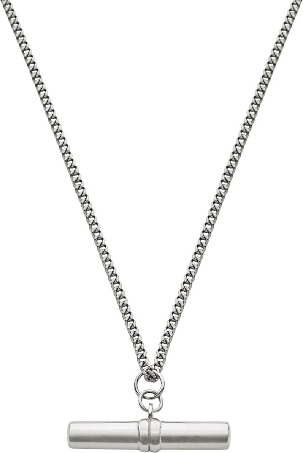 Bermuda Watch Company Maivelle Blair T-Bar Curb Chain Necklace - Silver