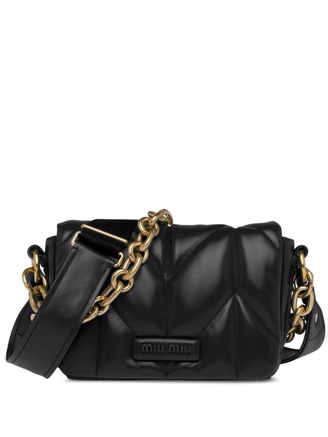 Miu Miu Quilted Nappa Leather Shoulder Bag ShopStyle