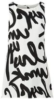 Thumbnail for your product : Fashion Union White Graffiti Print Sleeveless Dress