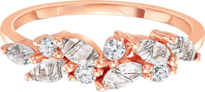 La Kaiser Rose Gold Rutilated Quartz Orchard Ring