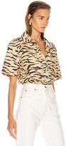 Thumbnail for your product : REJINA PYO Nico Shirt in Animal Print,Neutral,White