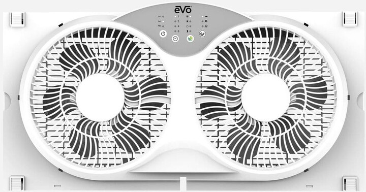 evo 25 in. 3-Speed Window Fan in White with Remote