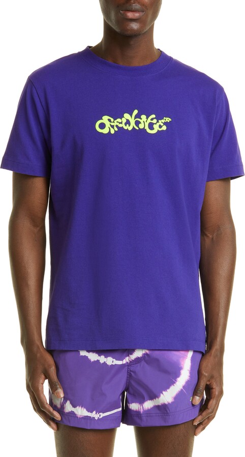 Off-White Men's Purple T-shirts | ShopStyle