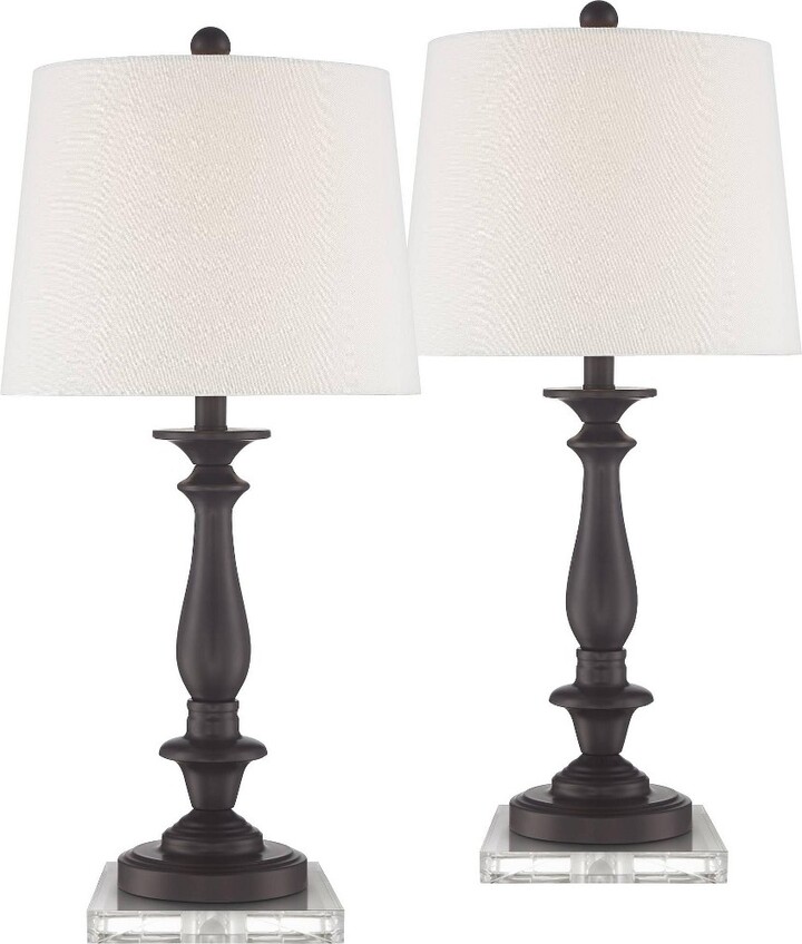 Regency Hill Rustic Farmhouse Table Lamps 27