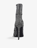 Thumbnail for your product : Steve Madden Winona snakeskin-print embellished-woven ankle boots