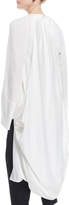Thumbnail for your product : Urban Zen V-Neck Long-Sleeve Draped Cocoon Silk Coat