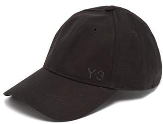 Y-3 Y 3 Logo Embroidered Cotton Blend Cap - Mens - Black