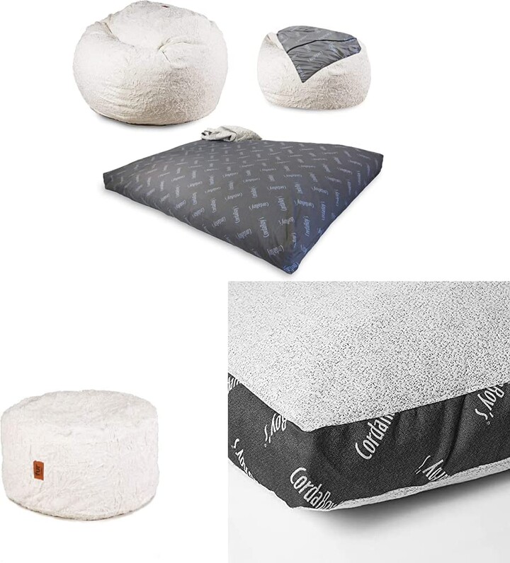 CordaRoy's Queen Size Faux Fur Bean Bag Chair ShopStyle