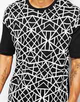 Thumbnail for your product : ASOS T-Shirt With Geo Print And Oversized Boxy Fit