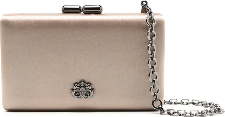 Isla Eva logo-plaque clutch bag