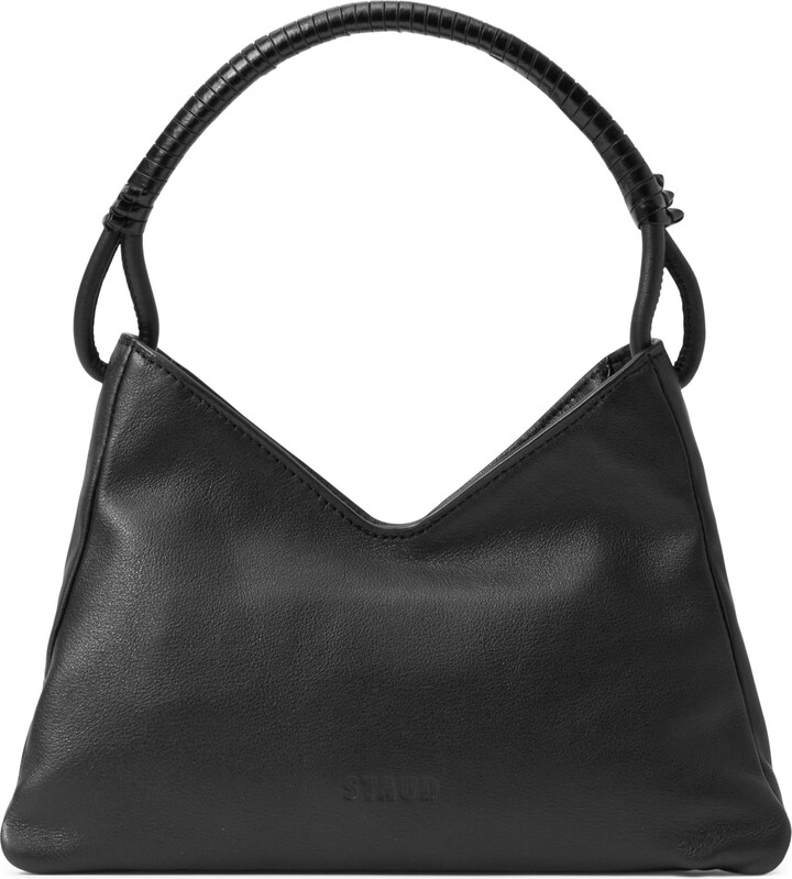 STAUD Ida Mini Shearling Tote Bag In Black/cream - ShopStyle