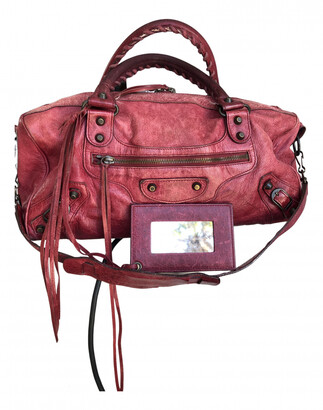 Balenciaga Twiggy Red Leather Handbags - ShopStyle Bags