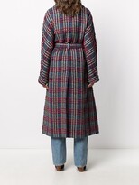 Thumbnail for your product : Stella Jean Check Print Belted Wrap Coat