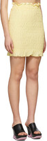 Thumbnail for your product : MSGM Yellow Stretch Ruched Skirt