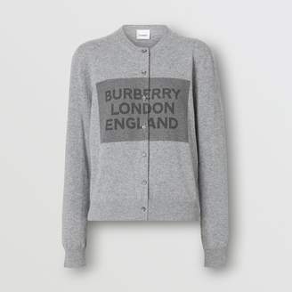 Burberry Logo Detail Cashmere Cardigan