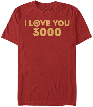 Fifth Sun Men's Avengers Endgame Simple I Love You 3000 Iron Man, Short Sleeve T-shirt