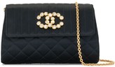 Thumbnail for your product : Chanel Pre Owned 1992 quilted rhinestone CC clutch