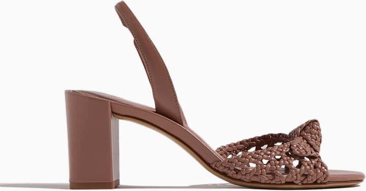 Alexandre Birman Easy Clarita Tresse Block Heel 75 in Roma