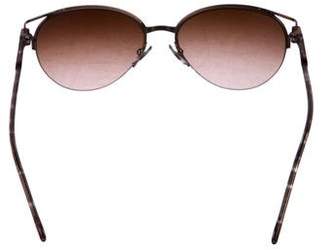 Versace Logo Rimless Sunglasses