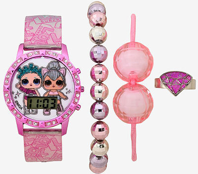 Lol Girls Digital Multicolor 4-pc. Watch Boxed Set Lol40147jc21