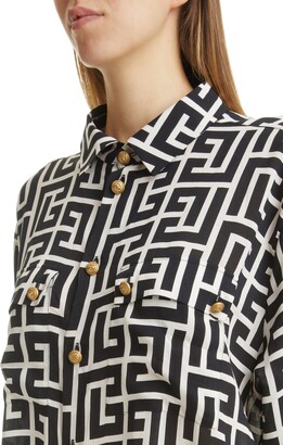 Balmain Monogram Button-Up Shirt