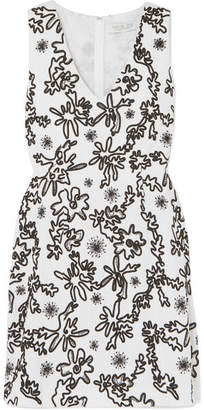Rachel Zoe Shari Embellished Cotton-gauze Mini Dress - Off-white