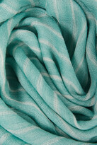 Thumbnail for your product : American Vintage Frayed Striped Gauze Scarf