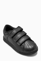 Thumbnail for your product : Next Boys Black Triple Strap Leather Trainers (Older)