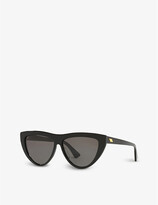 Thumbnail for your product : Bottega Veneta BV1018S 57 cat-eye acetate sunglasses